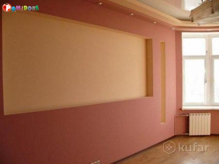 Покраска стен, потолка, пола в квартирах и помещениях