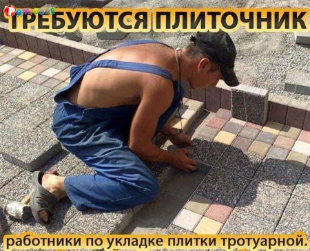 Требуются рабочие для Укладки Тротуарной Плитки Требуются рабочие для Укладки Тротуарной Плитки