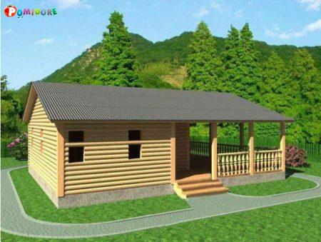 Баня проект Камилла из бруса 10х8м Баня проект Камилла из бруса 10х8м