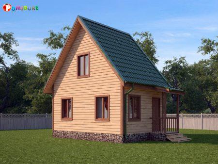 Дачный Дом 6х4м проект Эрнест 42м2 из бруса Дачный Дом 6х4м проект Эрнест 42м2 из бруса