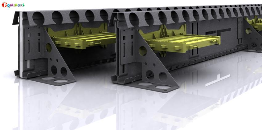Несъёмная опалубка для бетонного пола. Закладной профиль, Деформационный шов